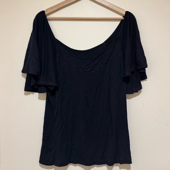 Women’s Newport News 90s Goth Witchy Black Short Sleeve Flowy Sleeves Size XL - Picture 5 of 15